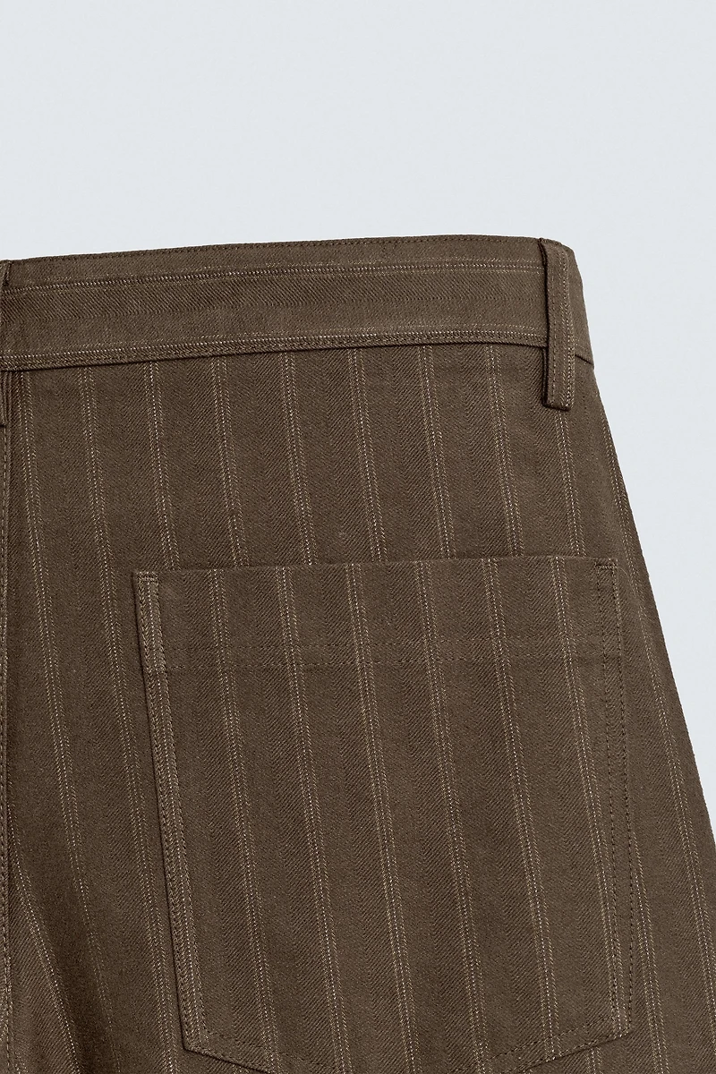 JACQUARD STRIPED BALLOON FIT PANTS