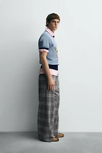 WIDE-LEG CHECK TROUSERS HARRY LAMBERT FOR ZARA X DISNEY