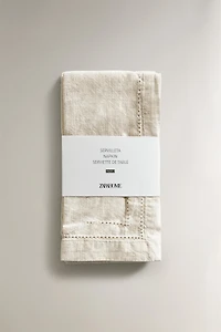 SET OF HEMSTITCHED COTTON NAPKINS (SET 2)