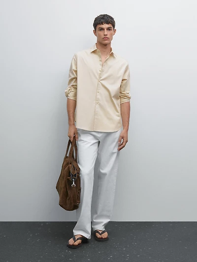 Regular fit stretch shirt