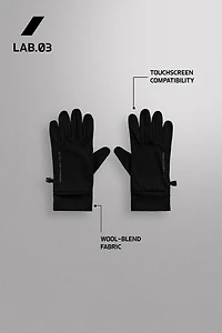 WOOL BLEND RUNNING GLOVES