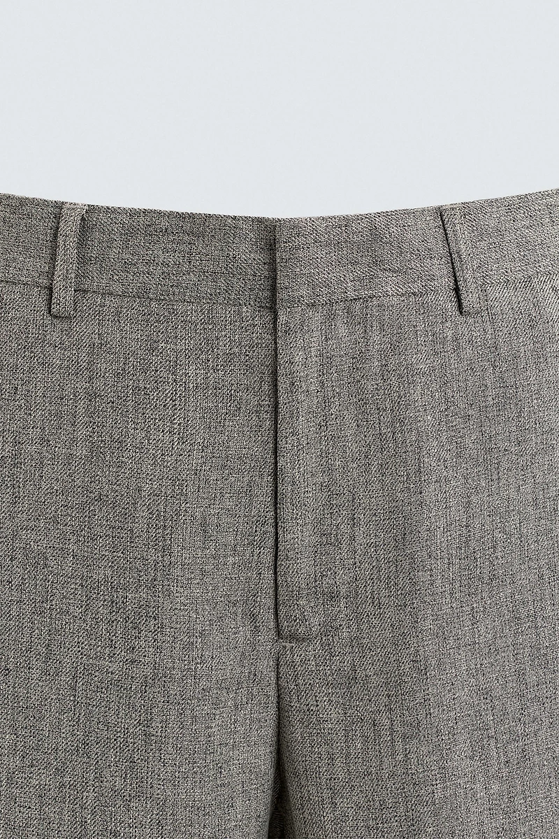 FLARE FIT STRUCTURED PANTS