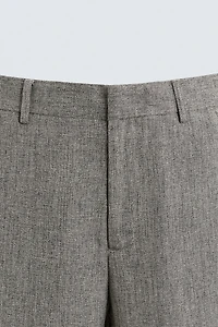 FLARE FIT STRUCTURED PANTS