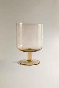 VERRE À PIED VERRE RECYCLABLE MARTELÉ