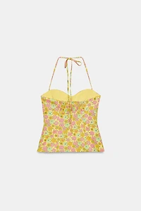 FLORAL POPLIN TOP