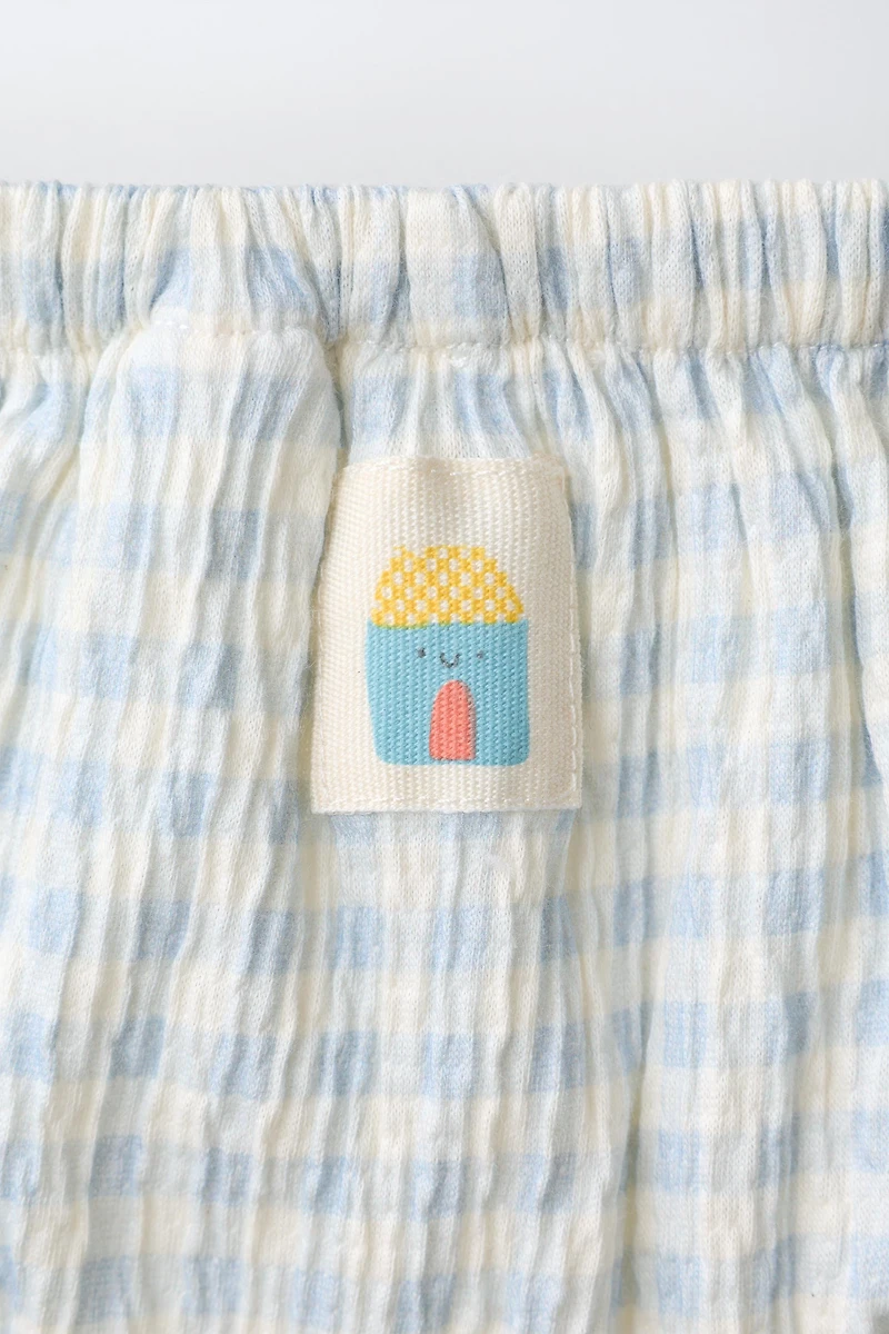 CULOTTE TEXTURÉE À CARREAUX VICHY