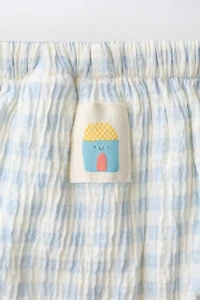 CULOTTE TEXTURÉE À CARREAUX VICHY