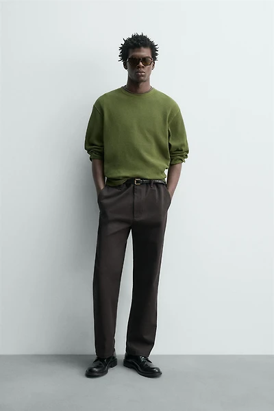 WAFFLE KNIT TEXTURED T-SHIRT