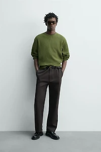 WAFFLE KNIT TEXTURED T-SHIRT
