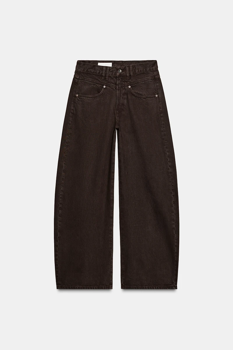 TRF LOW RISE BAGGY BARREL JEANS