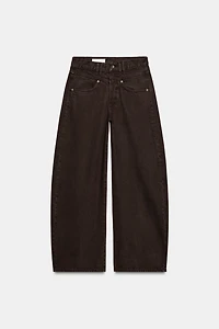 TRF LOW RISE BAGGY BARREL JEANS