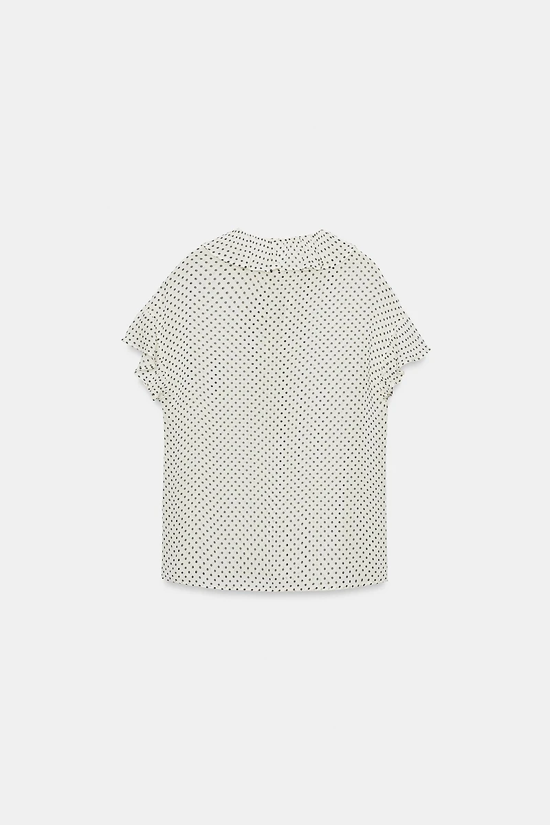 BLOUSE À NŒUDS ET POIS ZW COLLECTION