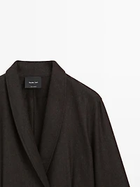 Wool blend double-breasted blazer