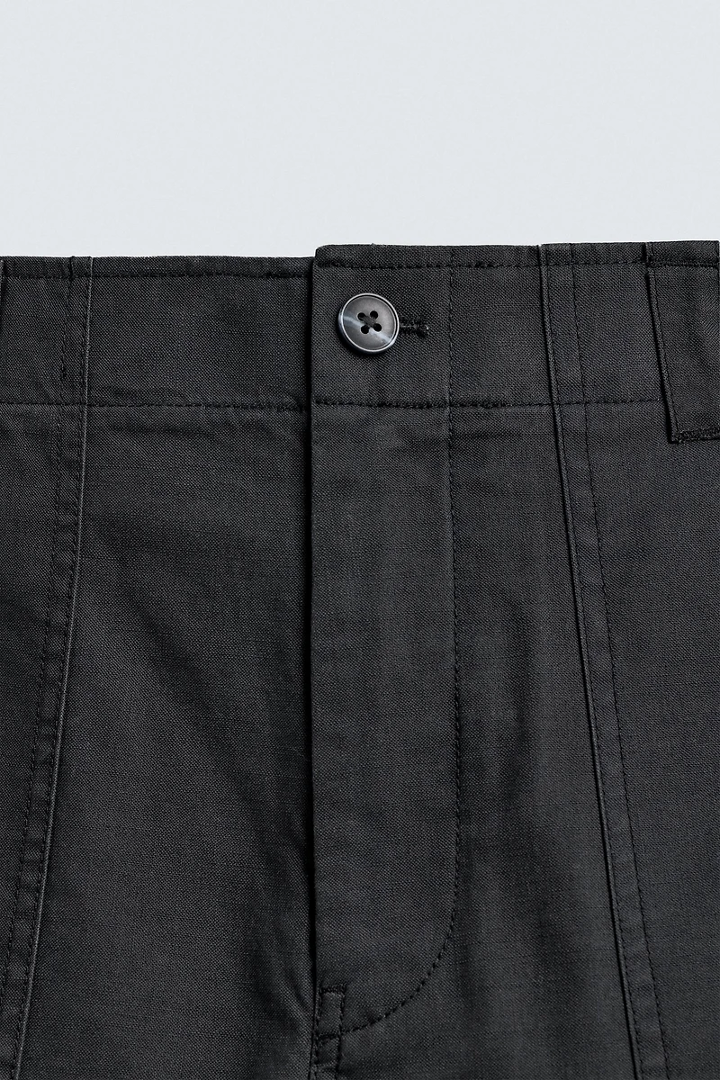 WASHED STRAIGHT FIT PANTS