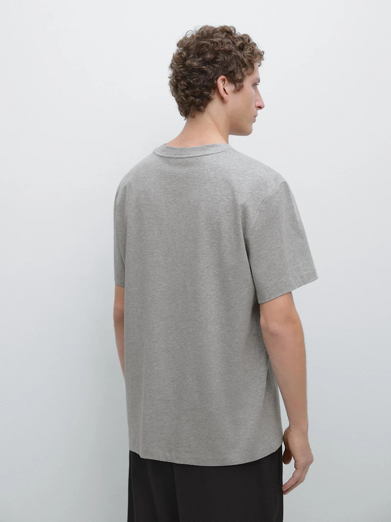 Short sleeve cotton melange T-shirt