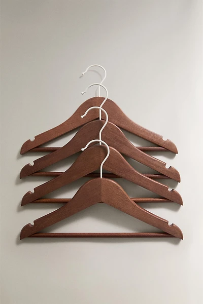 BABY WOODEN HANGERS WITH BAR (PACK OF 3)