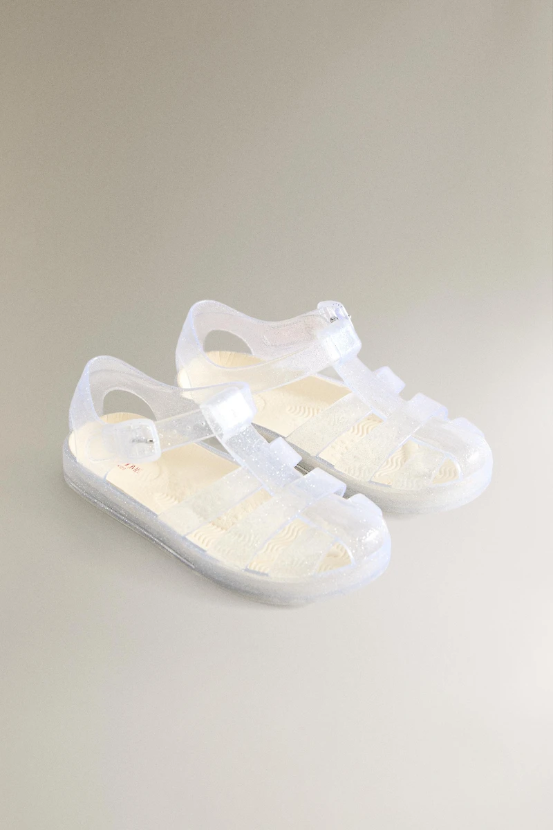 KIDS GLITTER CAGE SANDALS