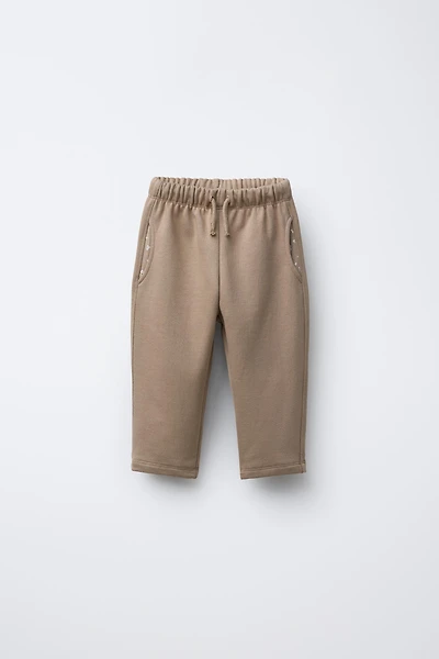 PRINTED POCKET PLUSH PANTS