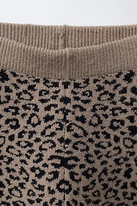 LEGGING EN MAILLE ANIMAL PRINT