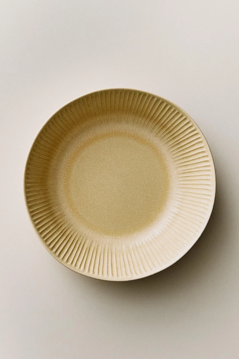 STRIPED STONEWARE SOUP PLATE