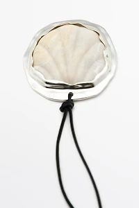 Shell and stone pendant necklace
