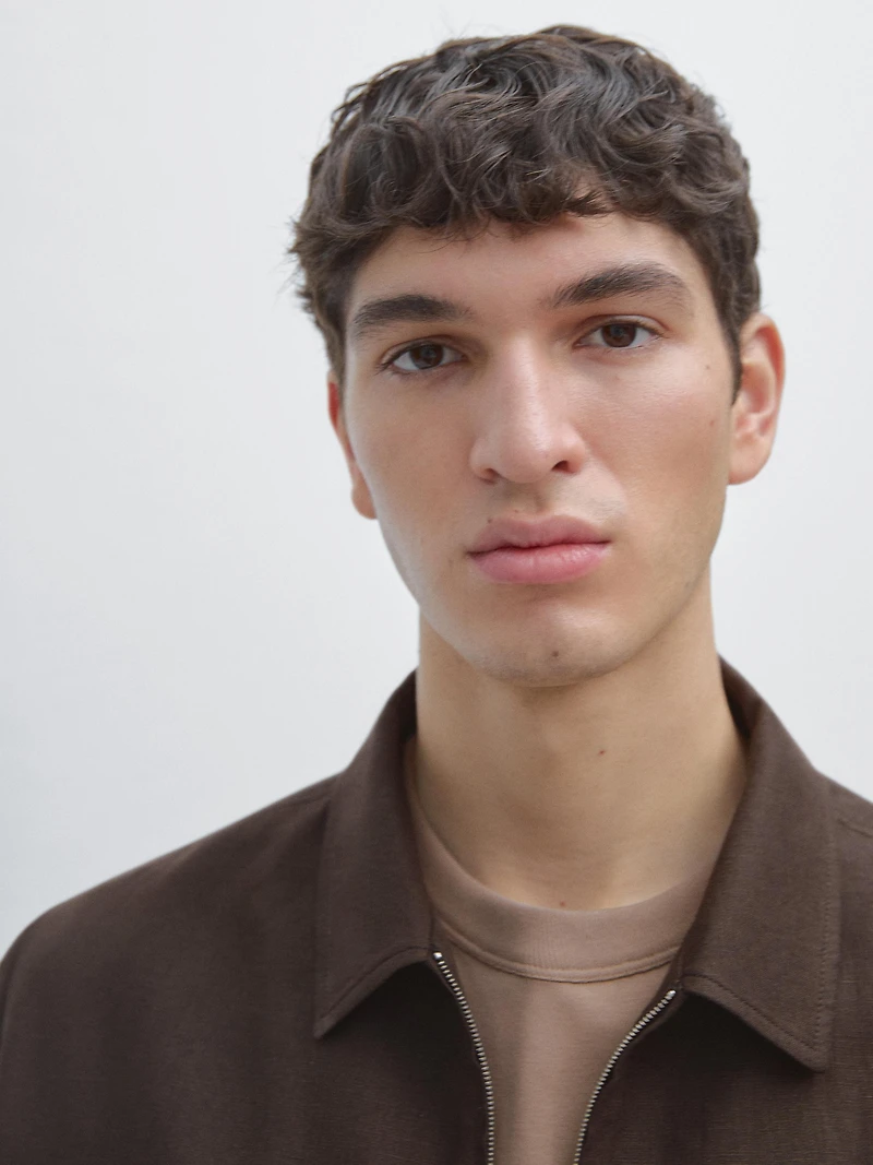 Total look linen overshirt