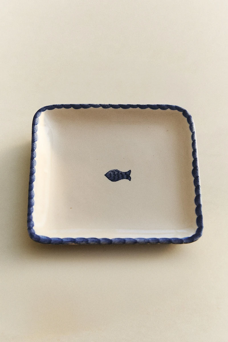 CERAMIC FISH BATHROOM SOAP DISH