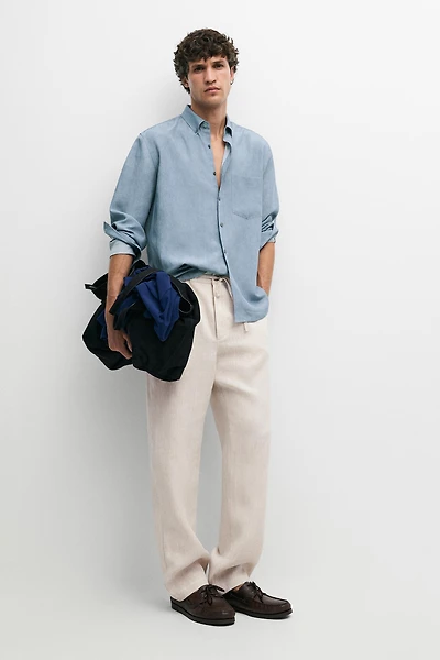 100% linen jogger fit pants