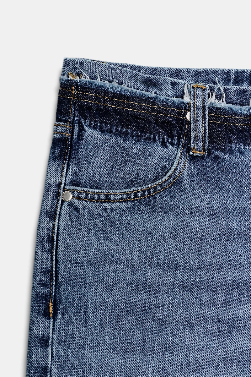 ZW COLLECTION LOW-RISE STRAIGHT LEG JEANS