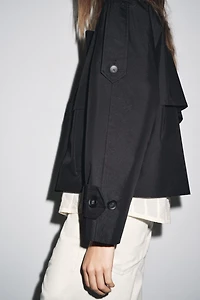ZW COLLECTION WATER REPELLENT SHORT TRENCH COAT