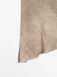 Worn effect halter top