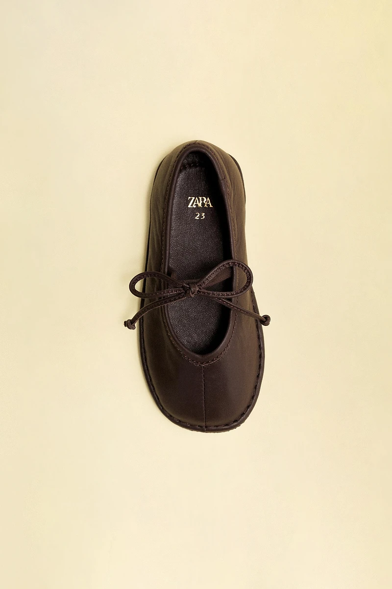 LEATHER BALLET FLATS