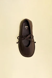 LEATHER BALLET FLATS