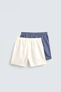 BOXER EN POPELINE COMBINÉ PACK 2