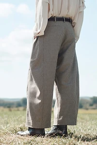 LIMITED EDITION PLAID BALLOON PANTS WITH WOOL