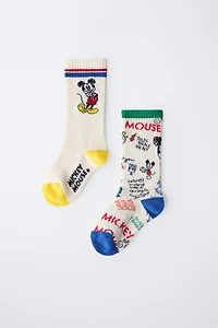 TWO-PACK OF LONG MICKEY MOUSE © DISNEY SOCKS
