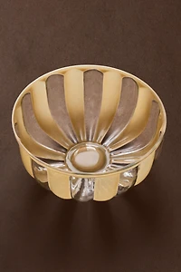 STRIPED GLASS SALAD BOWL