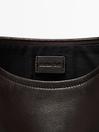 Small nappa leather pouch bag with knot