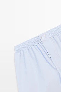 Caleçon micro-rayures 100 % coton