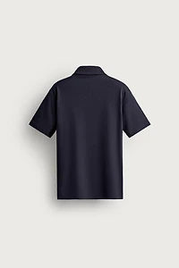 REGULAR FIT STRIPED FLOWY POLO