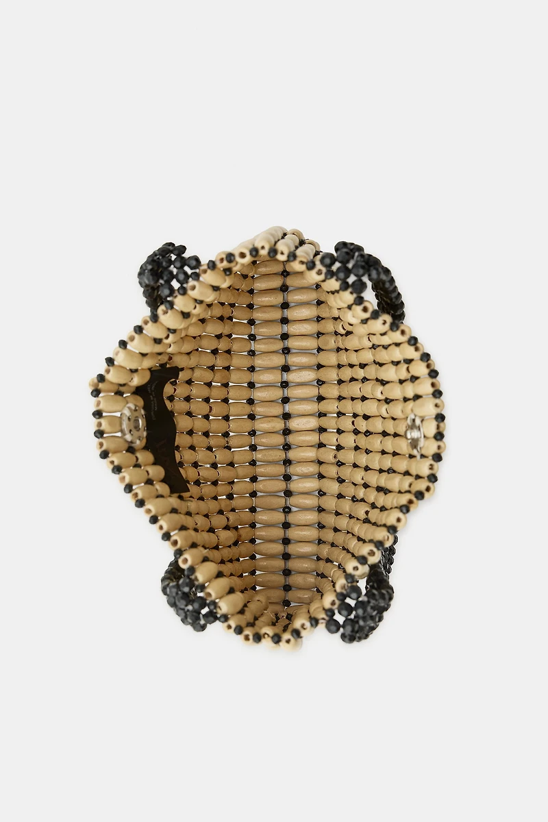 WOODEN BEAD MINI BAG