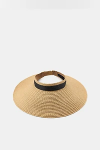 CONTRAST BAND BRAIDED VISOR