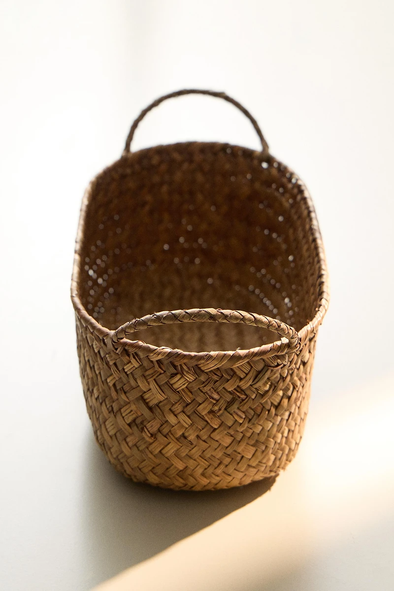 SEAGRASS BASKET WITH HANDLES