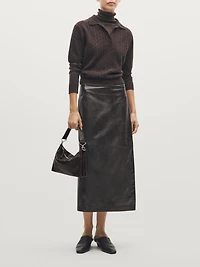 Small nappa leather bag with compartments