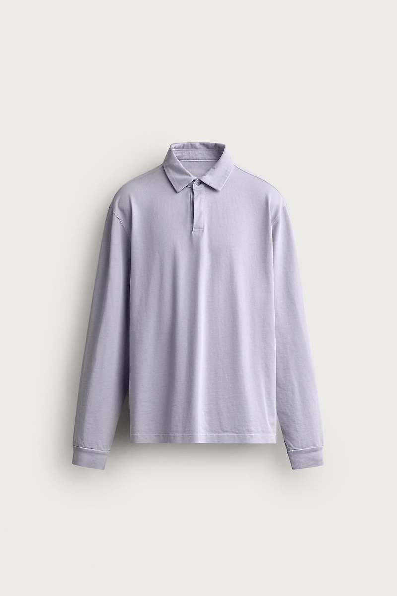 REGULAR FIT POLO SWEATSHIRT