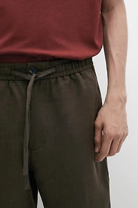 Pantalon chevrons 100 % lin