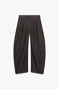 100% LINEN BALLOON PANTS ZW COLLECTION