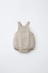 Striped Twill Romper
