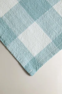 SERVIETTES DE TABLE COTON CARREAUX (LOT DE 2)