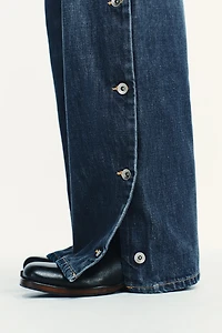 TRF MID-RISE BAGGY BUTTON JEANS